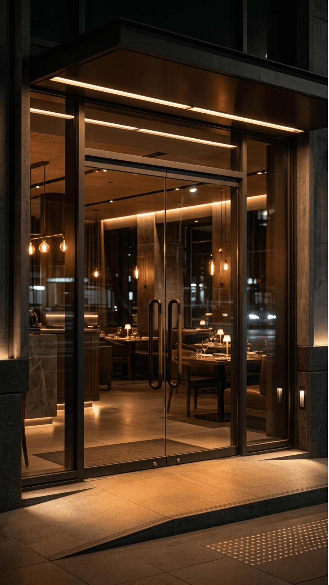 Restaurante — Fachada vidrio